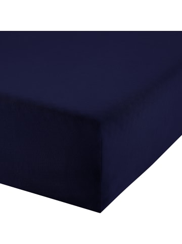 REDBEST Single-Jersey Boxspring-Spannbettlaken Denver in dunkelblau