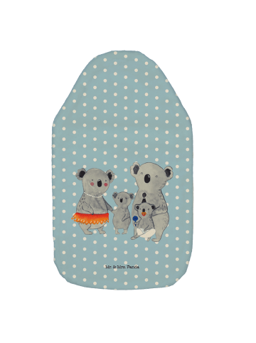 Mr. & Mrs. Panda Wärmflasche Koala Familie ohne Spruch in Blau Pastell