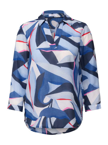 Cecil Lange Hemdbluse mit Print in Blau