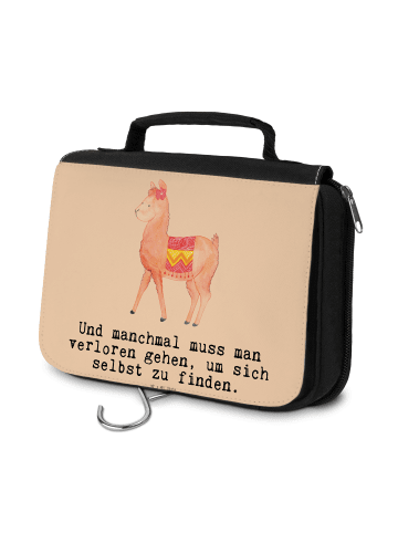 Mr. & Mrs. Panda Schminktasche Alpaka Stolz mit Spruch in Kaktus Grün
