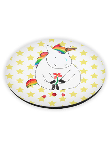 Mr. & Mrs. Panda Kühlschrankmagnet Einhorn Traurig ohne Spruch in Weiß