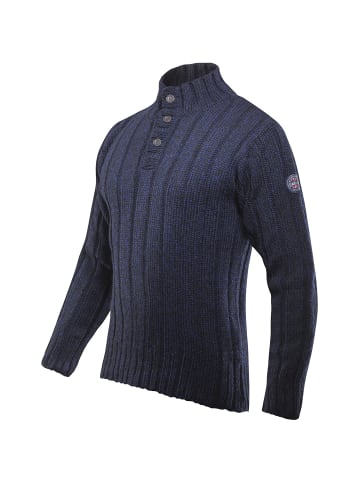 DEVOLD NANSEN WOOL BUTTON NECK in Blau