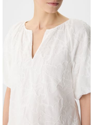 comma Bluse kurzarm in Weiß