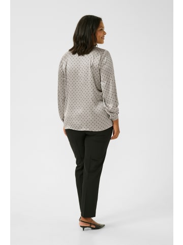 KAFFE curve Langarm-Bluse KClena Regular fit in Steeple Gray/Black Dot
