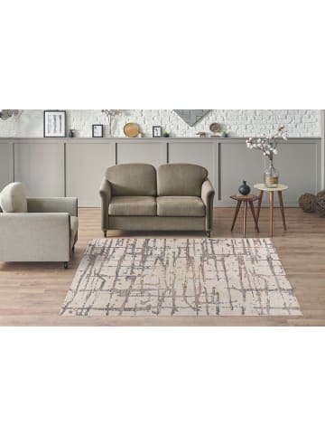 Kayoom Kurzflor Teppich Jaka 325 in creme - multi - rechteckig