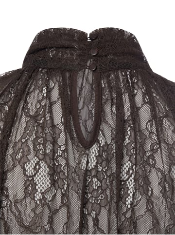 Marie Lund Spitzenbluse in schoko - 0002