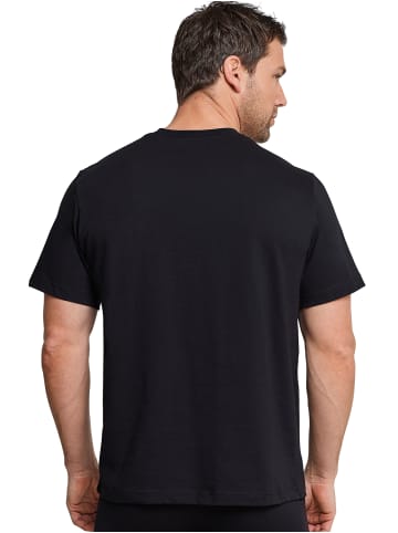 Schiesser American T-Shirt 2er-Pack Essentials in Schwarz