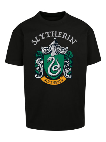 F4NT4STIC Heavy Oversize T-Shirt Harry Potter Slytherin Crest in schwarz