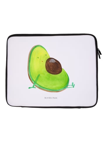 Mr. & Mrs. Panda Notebook Tasche Avocado Schwangerschaft ohne Sp... in Weiß