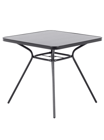Beliani Gartentisch LIVO in Schwarz - (W) 80 x (H) 72 x (L) 80 cm