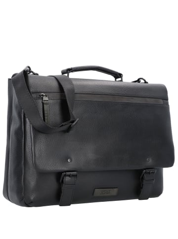 Jost Stockholm Aktentasche Leder 43 cm Laptopfach in schwarz