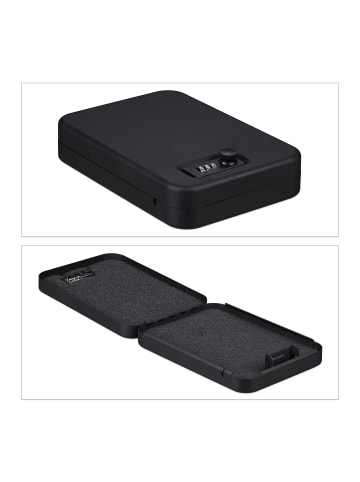 relaxdays Autosafe in Schwarz - (B)17 x (H)4,5 x (T)24 cm