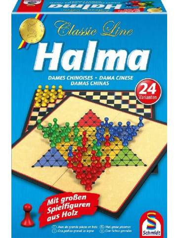 Schmidt Spiele Halma (Spiel) | Mit großen Figuren aus Holz. 24 Varianten