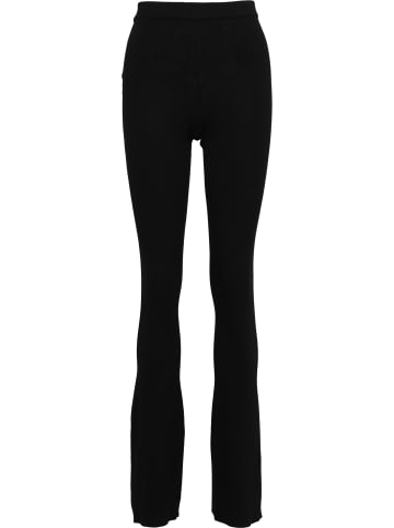 Urban Classics Urban Classics Damen Ladies Rib Knit Bootcut Leggings in black