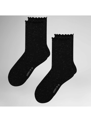 Hudson Socken Playful Glitter 2-Pack glänzend in Black