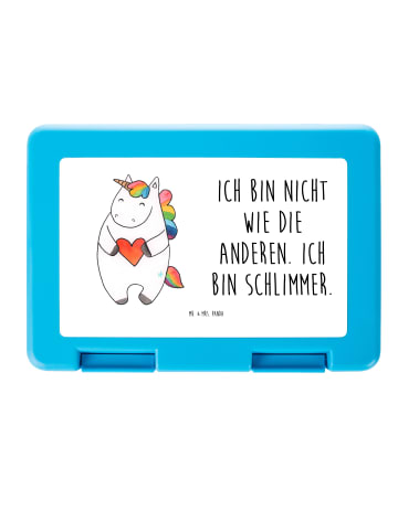 Mr. & Mrs. Panda Aufbewahrungsbox Einhorn Herz mit Spruch in Weiß