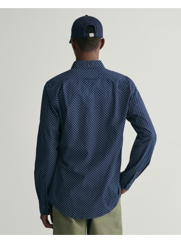 Gant Slim Fit Hemd mit Mikro-Print in Blau