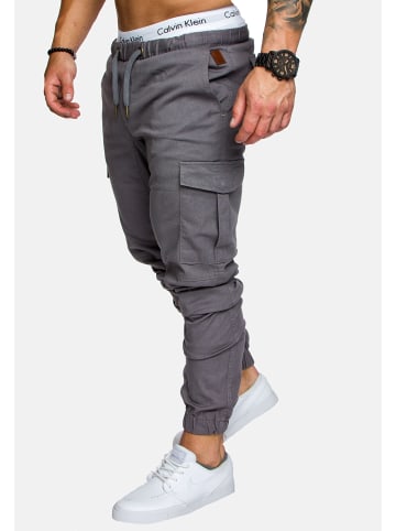 Humy Cargo Jogger Pants Stretch Denim Chino Hose A&S in Dunkelgrau