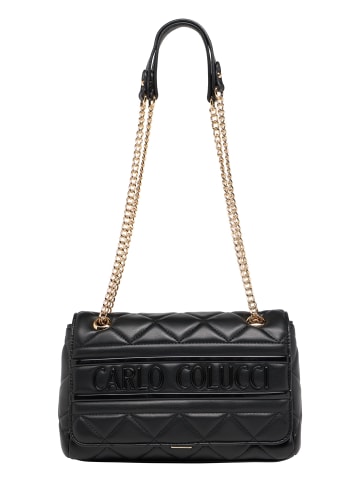 Carlo Colucci Schultertasche Fambri in Schwarz