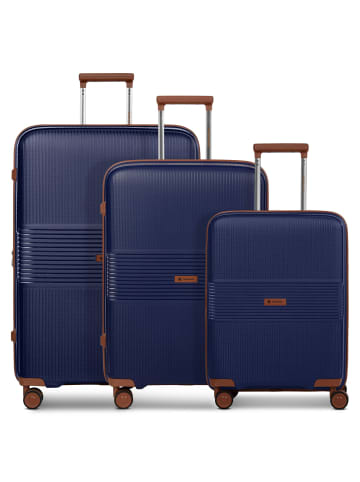 Farmhood Eco Edition 02 4 Rollen Kofferset 3-teilig mit Dehnfalte in navy