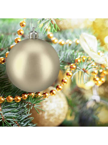 relaxdays 100-tlg. Weihnachtskugeln Set in Champagner