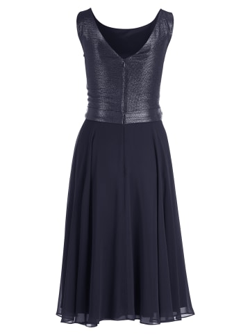 Vera Mont Cocktailkleid mit Gürtel in Patch Dark Blue/Dark Blue