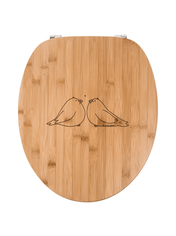 Mr. & Mrs. Panda WC-Brille Turteltauben Liebe ohne Spruch in Transparent