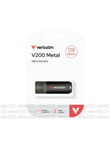 Verbatim Verbatim V200 Metal USB-Stick 128GB Schwarz
