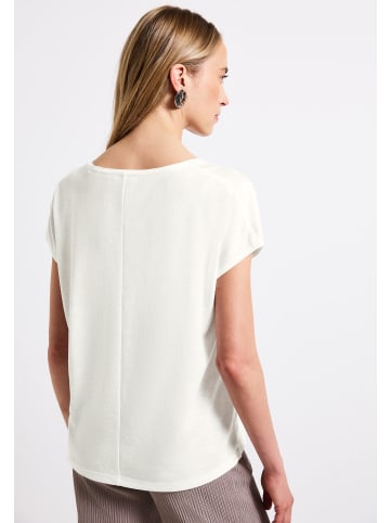 Street One 'Leinen-Look T-Shirt' Weiß