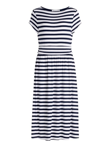 BETTY & CO Jerseykleid mit Streifen in Dunkelblau/Weiß