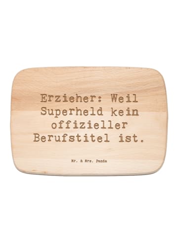 Mr. & Mrs. Panda Schneidebrett Holz Spruch Erzieher Superheld mi... in Transparent