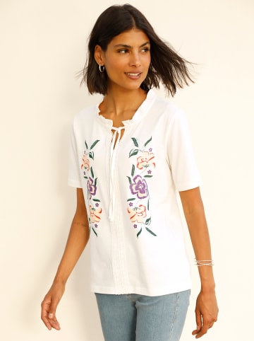 Sieh an! Kurzarmshirt in ecru-apricot