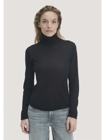 Hessnatur Strick Rollkragen Pullover in schwarz