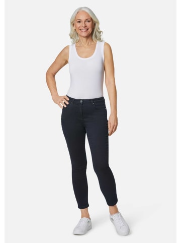 GOLDNER Schmale Stretchhose BELLA in dunkelblau