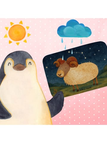 Mr. & Mrs. Panda Badematte Sternzeichen Widder Design ohne Spruch in Weiß