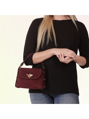 Toscanto Leder Umhängetasche Toscanto Tasche bordeauxrot ca. 19cm