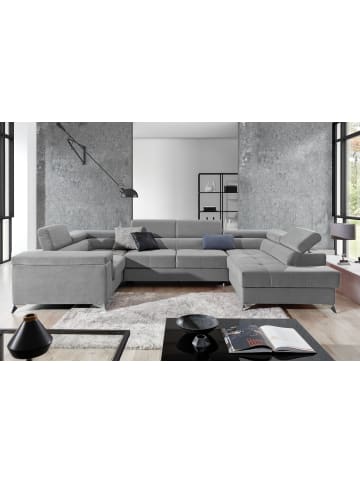 MF Design Tiya Recamiere Rechts in Hellgrau -  (L) 342 x (B) 342 x (H) 88 cm