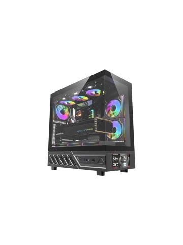 DarkFlash DS950V PC Gehäuse mit Display + 6 Lüfter Schwarz