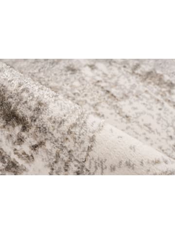 Vivorum Wohnzimmer Kurzflor Teppich Chalk 325 in silber - beige