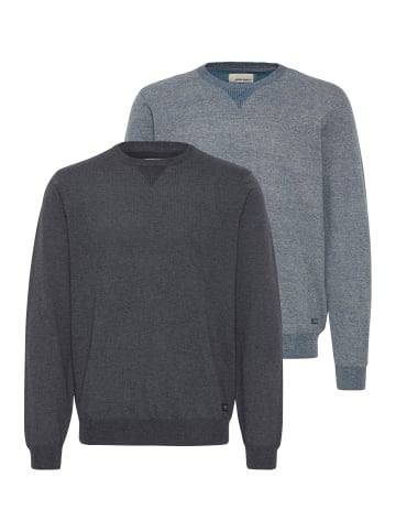 BLEND Rundhalspullover in Blau