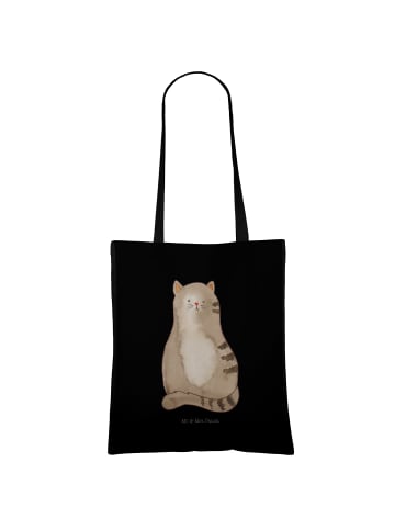 Mr. & Mrs. Panda Tasche Katze Sitzen ohne Spruch in Schwarz