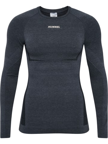 Hummel Hummel T-Shirt Hmlte Training Herren Atmungsaktiv Feuchtigkeitsabsorbierenden Nahtlosen in BLACK/ASPHALT MELANGE