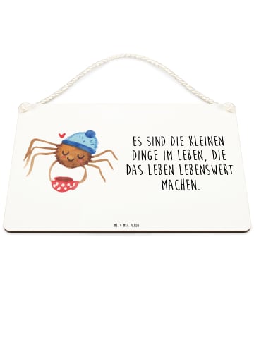 Mr. & Mrs. Panda Wegweiser Spinne Agathe Kaffee mit Spruch in Weiß