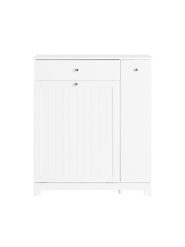 SoBuy Wäschekommode in Reinweiß - (W) 38 x (H) 90 x (L) 78 cm
