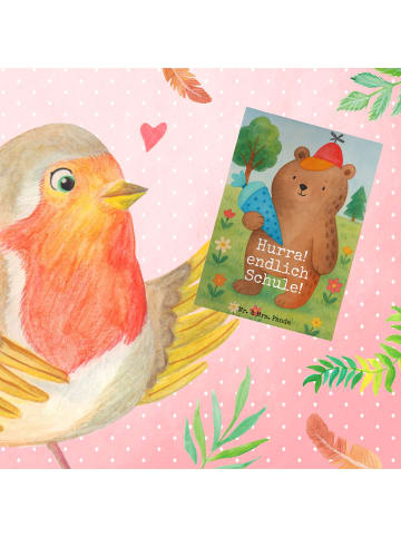 Mr. & Mrs. Panda Grußkarte Bär Schultüte Design mit Spruch in Weiß