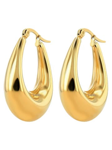 Adeliás Damen Ohrringe – Creole aus Edelstahl in gold