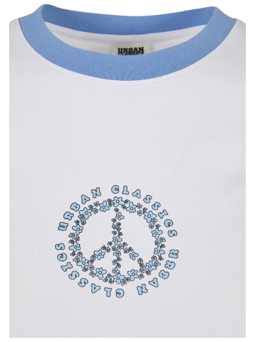 Urban Classics Cropped Tee in white/horizonblue