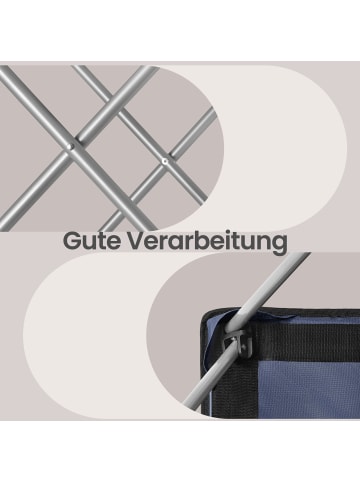 SONGMICS Campingstuhl Sandy in Blau-Grau - (B)62 x (H)108 x (T)93 cm