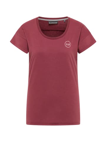 ELBSAND T-Shirt Ragne in Ruby