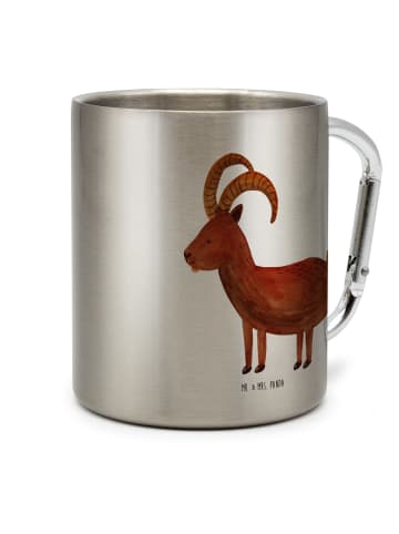 Mr. & Mrs. Panda Karabiner Becher Sternzeichen Steinbock ohne Sp... in Silber